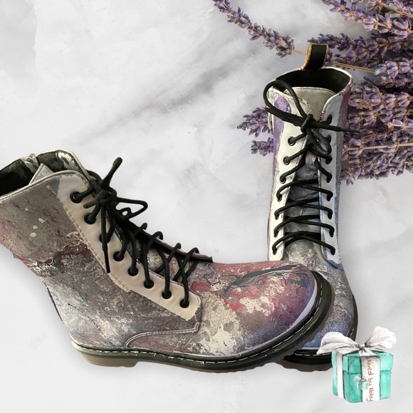 Shoes - Size 9 Hydro-Dipped Combat Boots